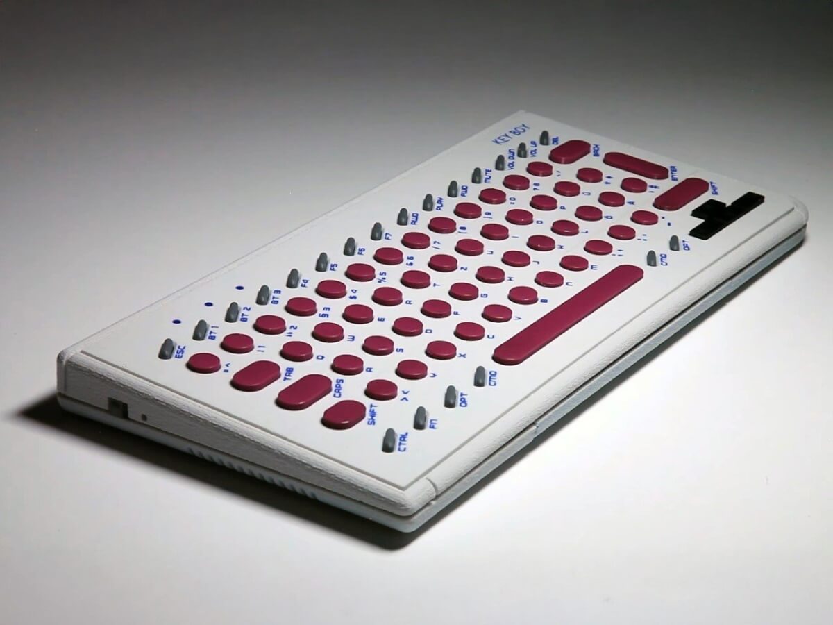 Angled view of Game Boy Key Boy Keyboard
