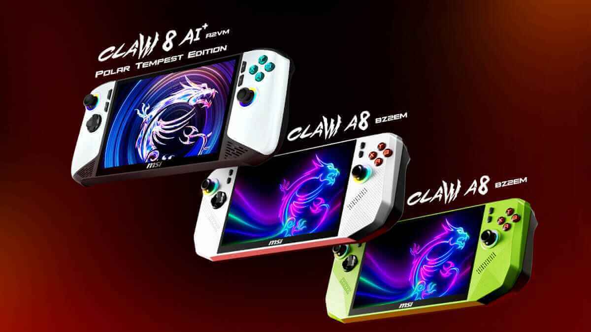 MSI Claw 8 AI Plus and Claw A8 promo render - 1