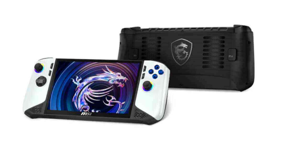 MSI Claw 8 AI+ Polar Tempest Edition Render
