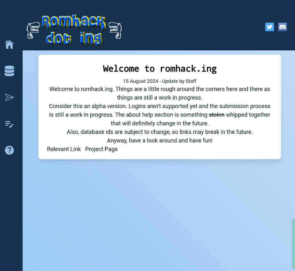 ROMhacking website