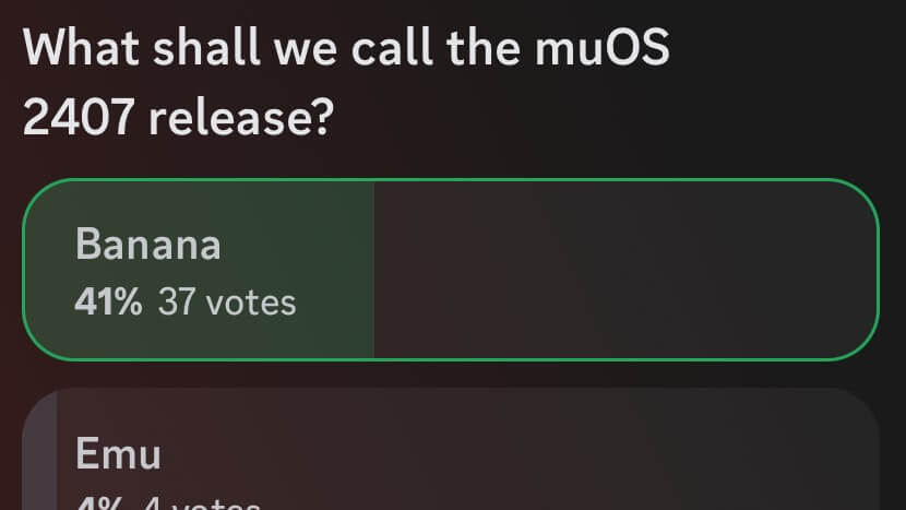 muOS Banana Voting