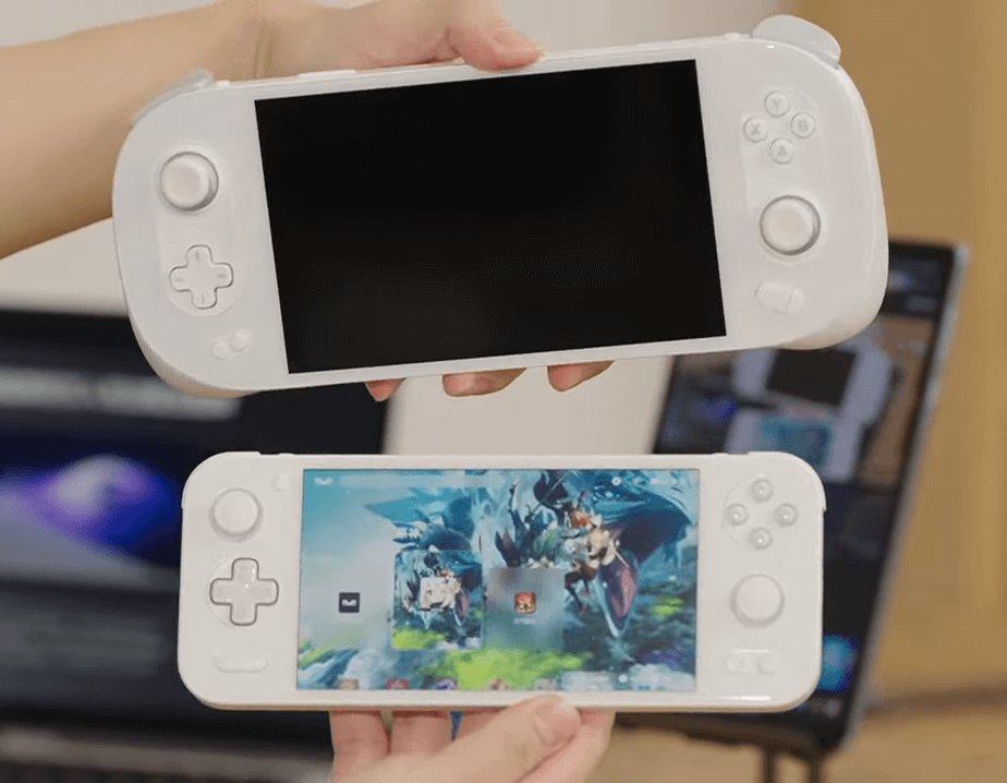 The Pocket S being held next to the AYANEO 2.