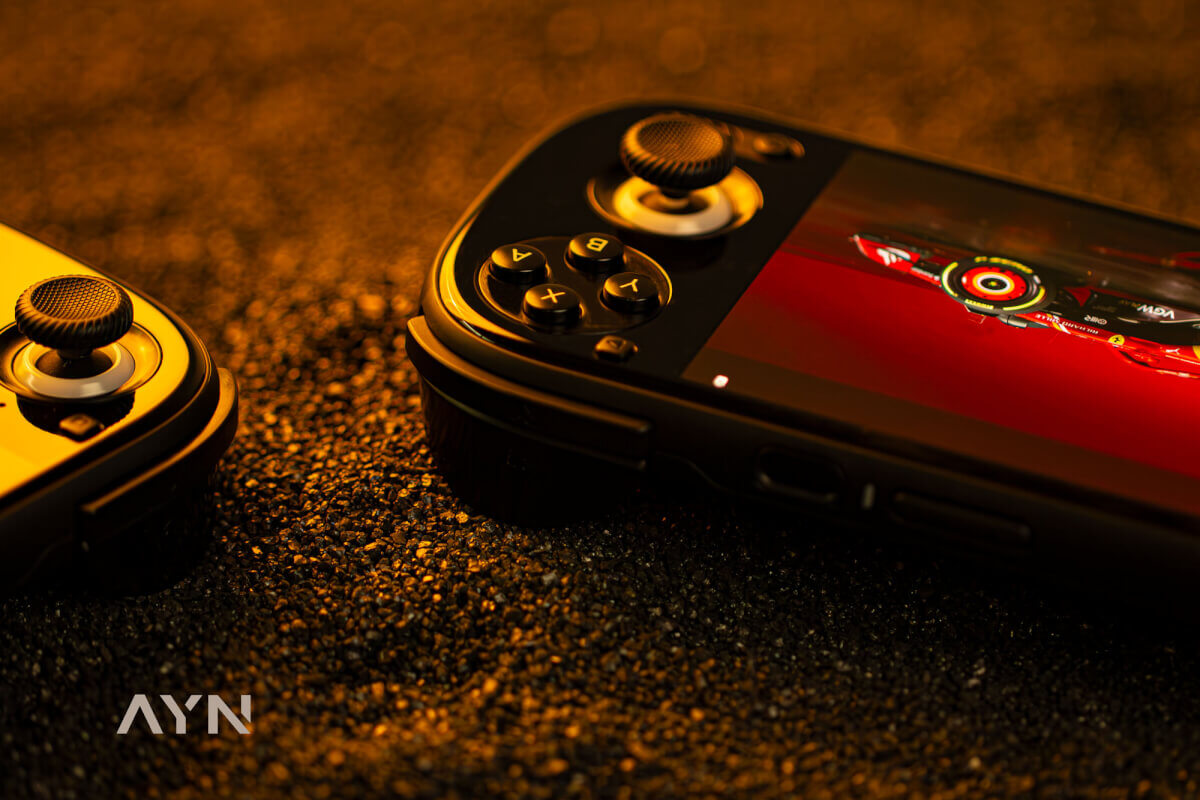 AYN Odin 3 Official Image - Front and Back - Angled - Retro Handhelds AYN Odin 3 Official Image - Front and Back - Angled