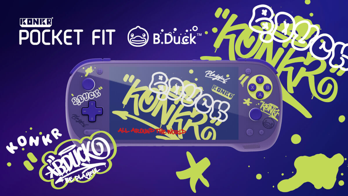KONKR Pocket FIT B Duck Purple Render - Retro Handhelds KONKR Pocket FIT B Duck Purple Render
