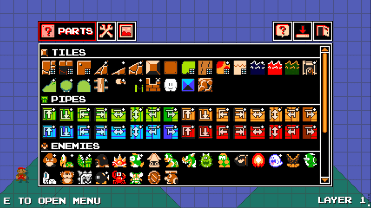Super Mario Bros Remastered Screenshot 5 Level Creator - Retro Handhelds