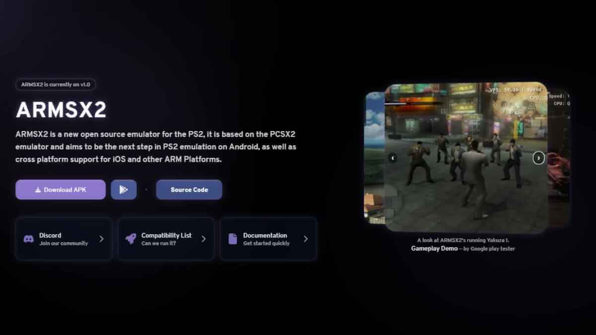 ARMSX2 Website Page - Retro Handhelds ARMSX2 Website Page