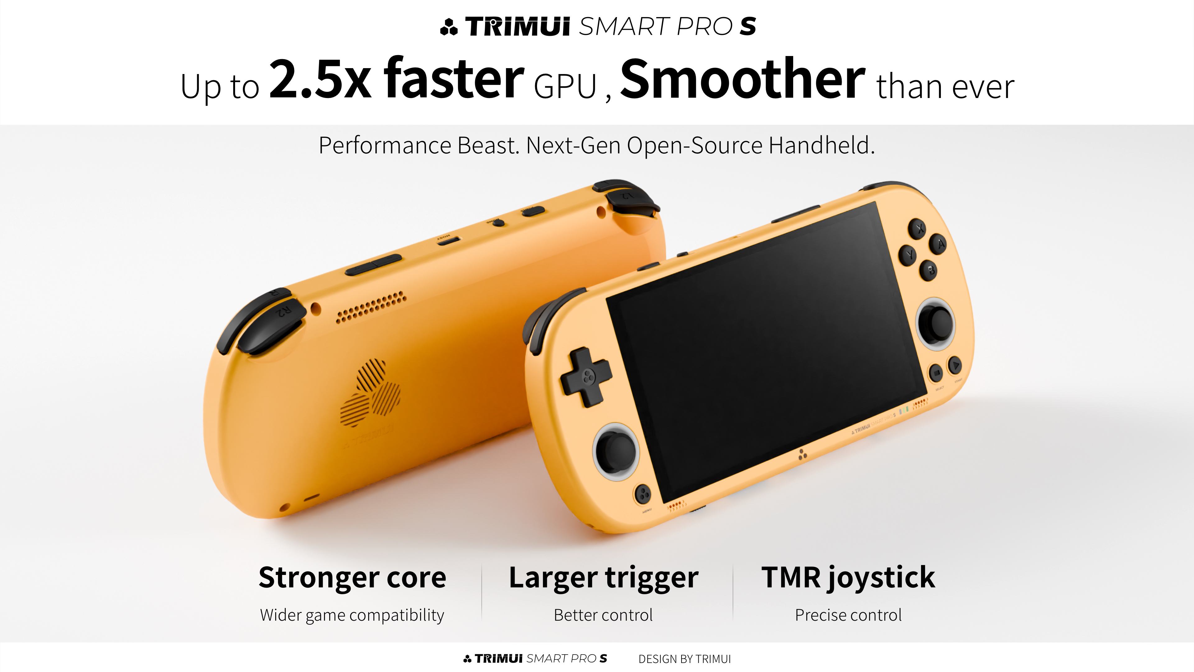 TrimUI Smart Pro S Yellow with Other Details - Retro Handhelds TrimUI Smart Pro S Yellow with Other Details