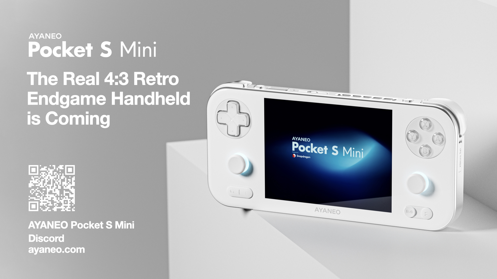 AYANEO Pocket S Mini Promo - White - Retro Handhelds AYANEO Pocket S Mini Promo - White